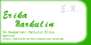 erika markulin business card